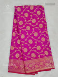 Banarasi Silk Flowers Flower Pink Gold