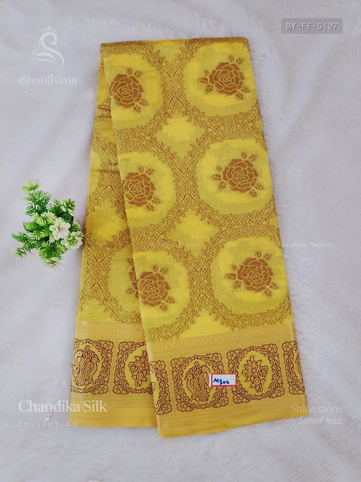 Chandika Silk Flowers Flower Dual Shade Yellow Gold