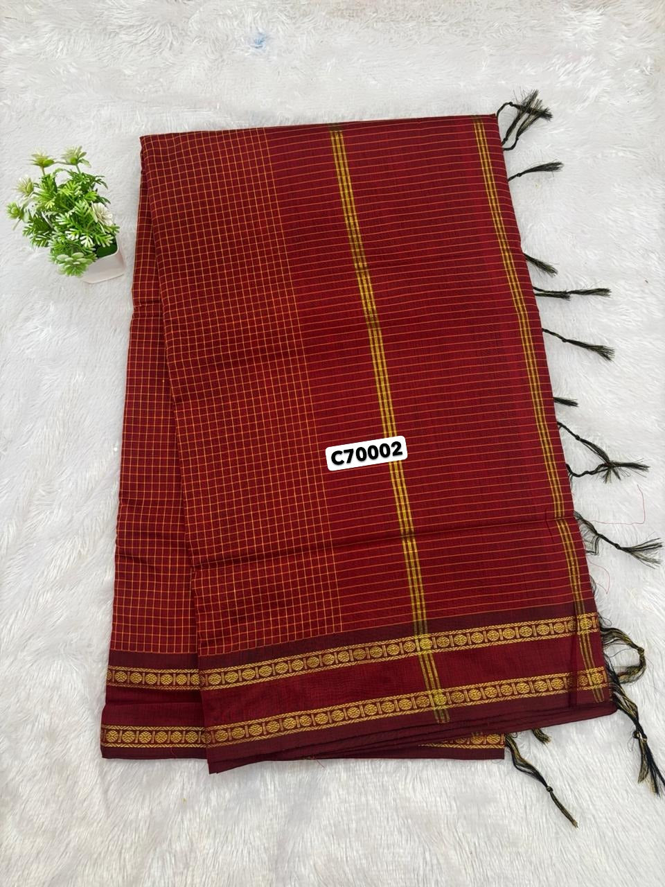 Arani Cotton Checked Red