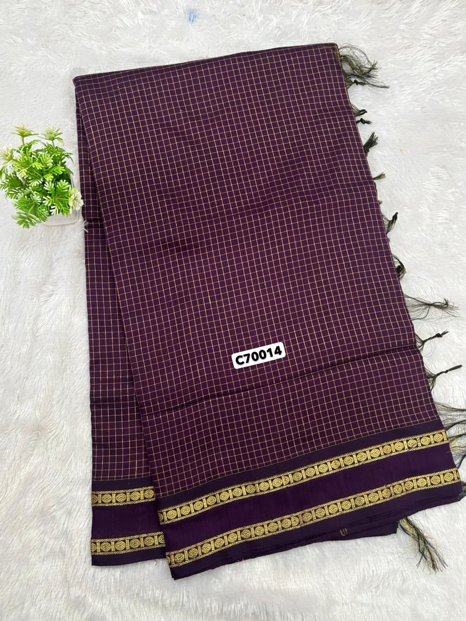 Arani Cotton Checked Purple