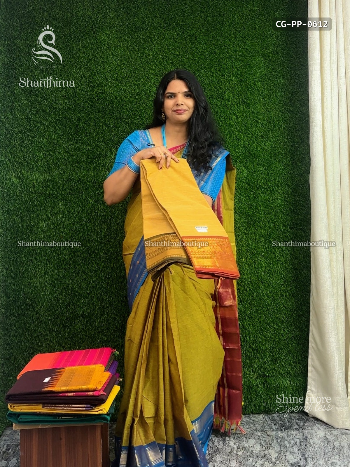 Chettinad Cotton Ganga Jamuna Plain Peacock Sandal Brown
