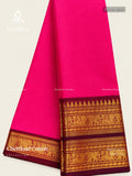 Chettinad Cotton Plain Peacock Elephant Pink Magenta