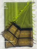 Chettinad Cotton Plain Peacock Elephant Green Navy Blue