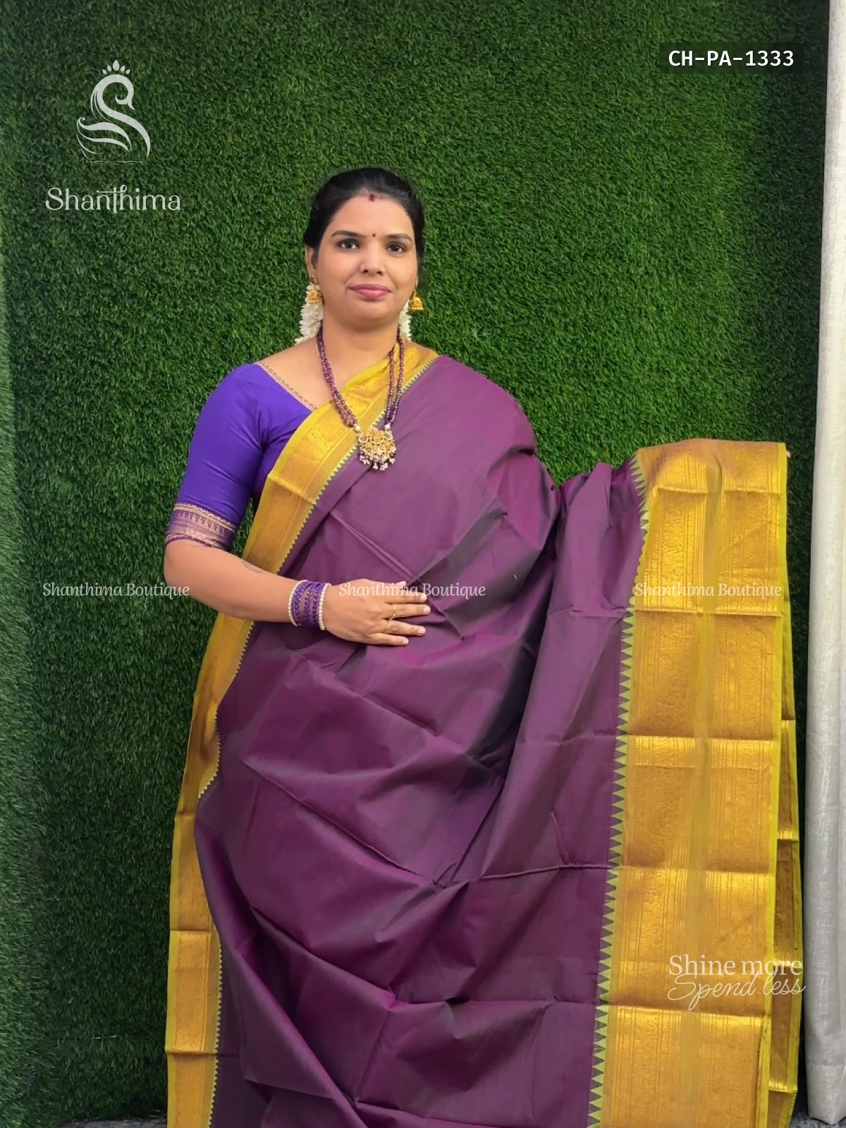 Chettinad Cotton Plain Peacock Elephant Violet Elachi Green