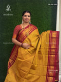 Chettinad Cotton Plain Peacock Elephant Mustard Red