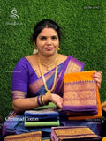 Chettinad Cotton Plain Peacock Elephant Mango Magenta