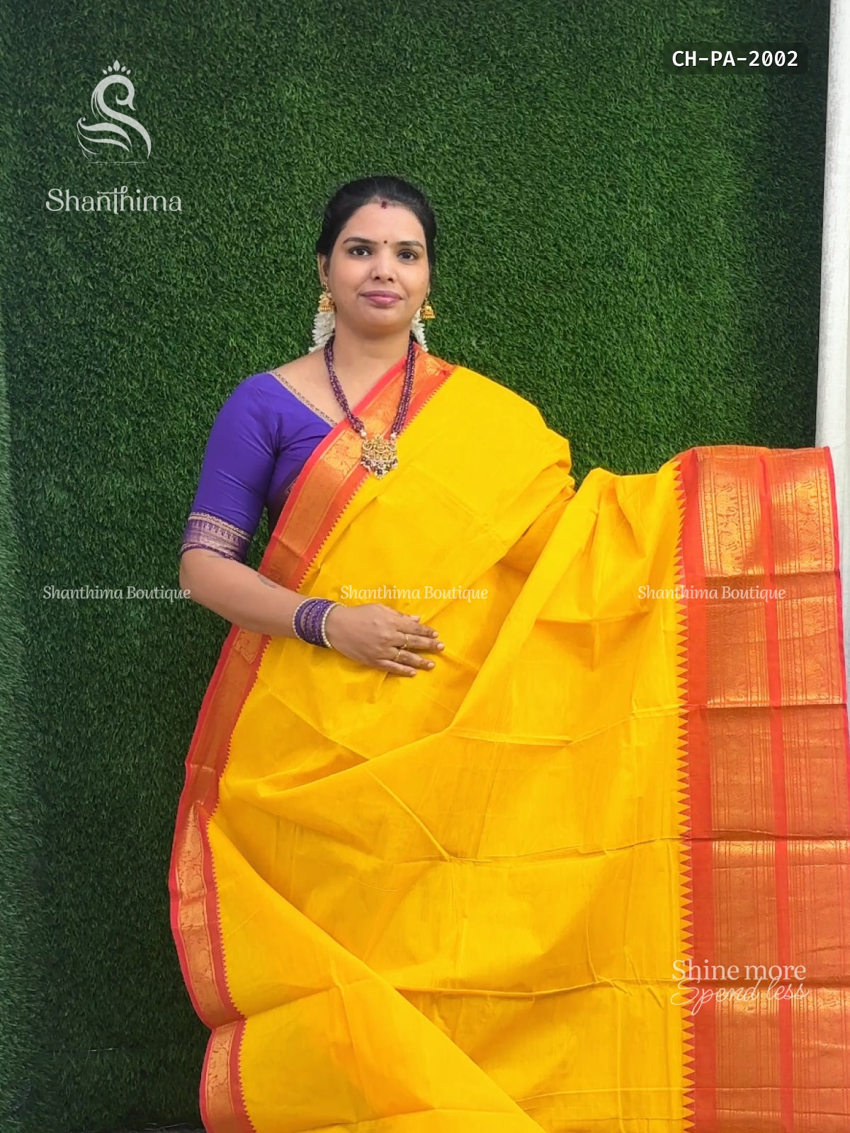 Chettinad Cotton Plain Peacock Elephant Vibrant Yellow Pink