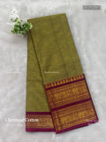 Chettinad Cotton Plain Peacock Elephant Elachi Green Pink