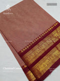 Chettinad Cotton Plain Peacock Elephant Baby Pink Maroon
