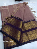 Chettinad Cotton Plain Peacock Elephant Dark Mustard Wine