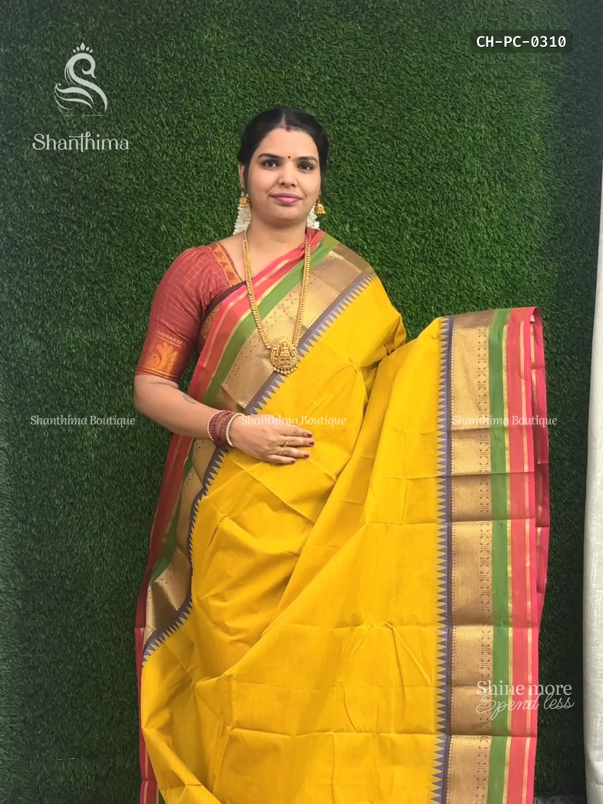 Chettinad Cotton Plain Chakra Yellow Green