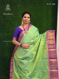 Chettinad Cotton Plain Chakra Dual Shade Green Pink
