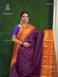 Chettinad Cotton Plain Chakra Wine Rust