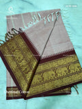 Chettinad Cotton Plain Elephant Peach Light Brown
