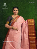 Chettinad Cotton Plain Elephant Peach Maroon