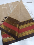 Chettinad Cotton Plain Flower Sandal Gold