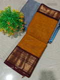 Chettinad Cotton Plain Flower Rust Maroon