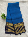 Chettinad Cotton Plain Peacock Chakra Rama Blue Navy Blue