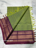 Chettinad Cotton Plain Peacock Chakra Elachi Green Magenta