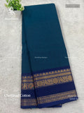 Chettinad Cotton Plain Peacock Chakra Peacock Green Ink Blue