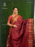 Chettinad Cotton Plain Peacock Chakra Maroon Maroon