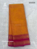 Chettinad Cotton Plain Peacock Chakra Dual Shade Yellow Pink