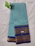 Chettinad Cotton Plain Mango Flower Sky Blue Rama Blue