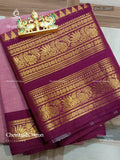 Chettinad Cotton Plain Mango Flower Dual Shade Pink Magenta