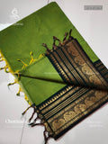 Chettinad Cotton Plain Mango Green Dark Green