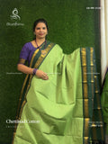Chettinad Cotton Plain Mango Light Green Dark Green