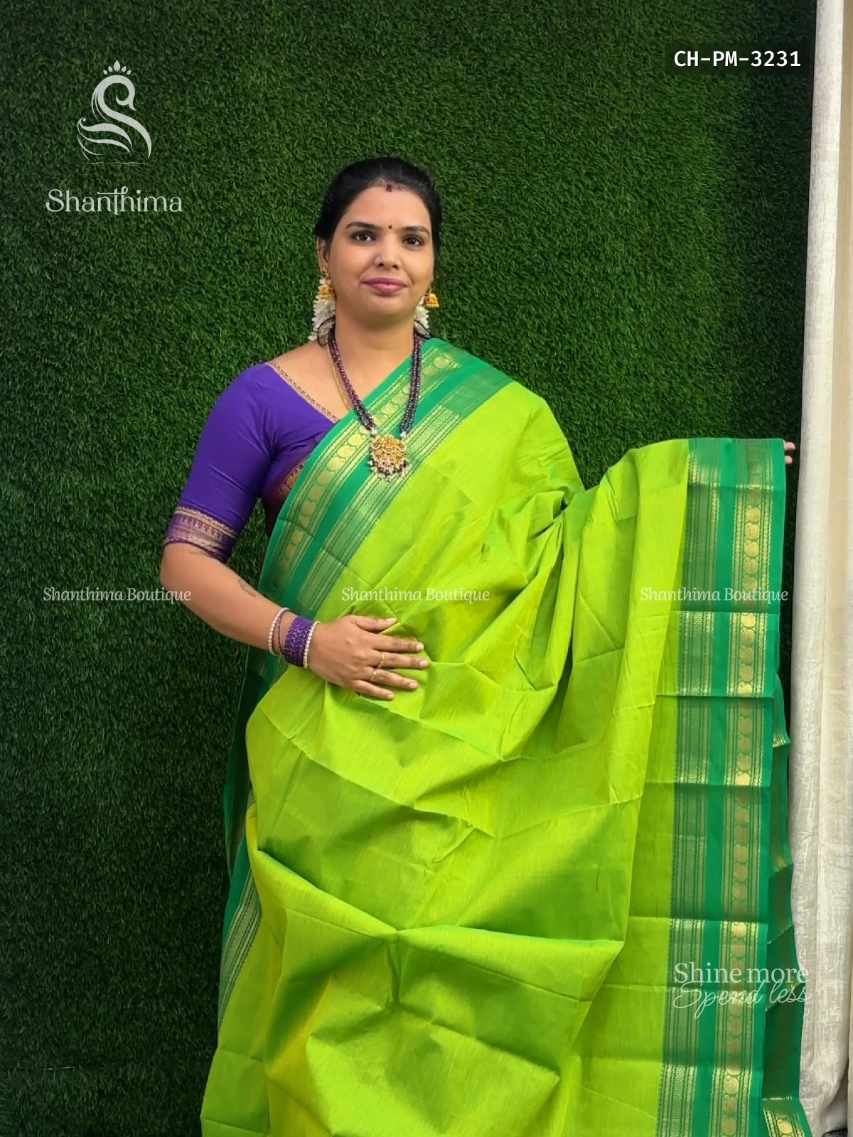 Chettinad Cotton Plain Mango Parrot Green Light Green