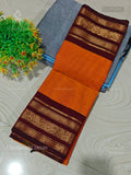 Chettinad Cotton Plain Mango Peacock Orange Maroon