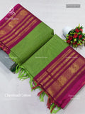 Chettinad Cotton Plain Mango Peacock Mehendi Green Dark Pink