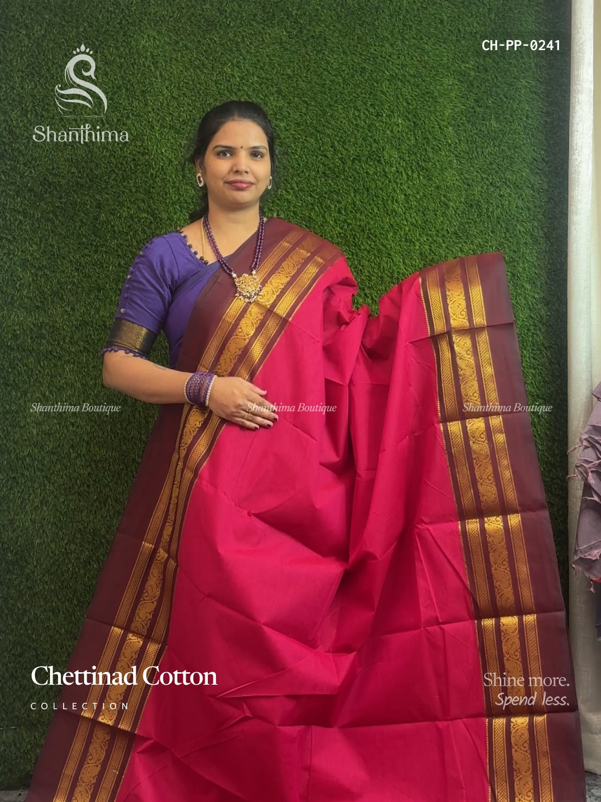 Chettinad Cotton Plain Mango Peacock Pink Maroon