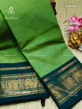 Chettinad Cotton Plain Peacock Green Dark Green