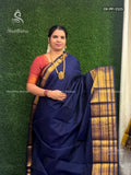 Chettinad Cotton Plain Peacock Navy Blue Navy Blue