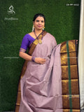 Chettinad Cotton Plain Peacock Lavender Brown