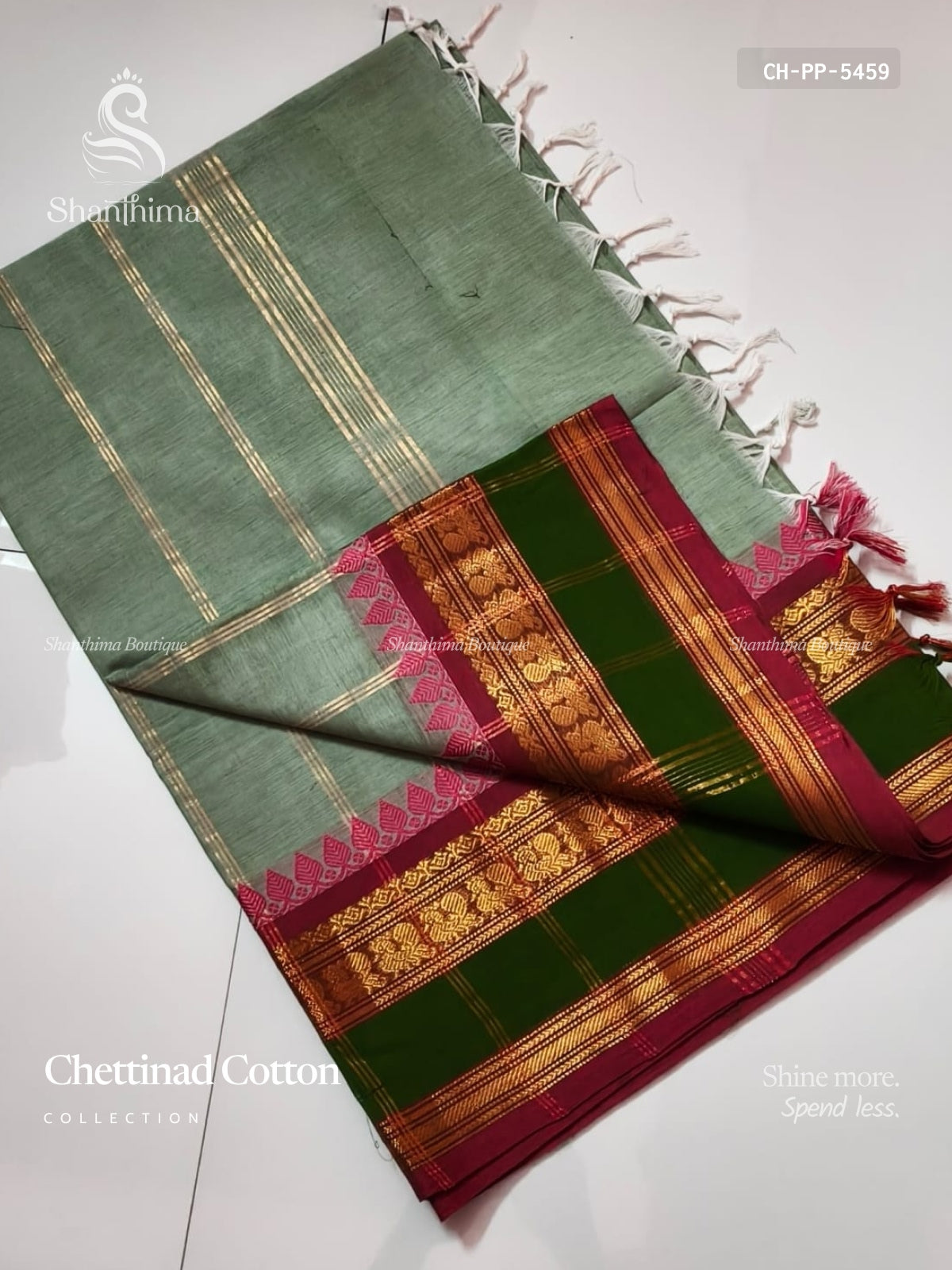 Chettinad Cotton Plain Peacock Teal Green Dual Shade Pink
