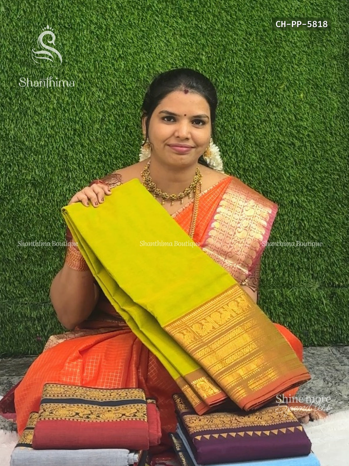 Chettinad Cotton Plain Peacock Sneha Green Dual Shade Mustard