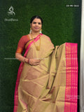 Chettinad Cotton Plain Chakra Star Dual Shade Green Rose
