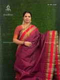 Chettinad Cotton Plain Chakra Star Wine Green