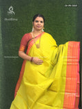 Chettinad Cotton Plain Chakra Star Seneha Green Dual Shade Pink