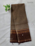 Chettinad Cotton Plain Temple Chakra Peacock Temple Peacock Dual Shade gray Coffee Brown