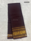 Chettinad Cotton Plain Mango Peacock Chakra Coffee Brown Coffee Brown
