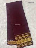 Chettinad Cotton Plain Mango Peacock Chakra Maroon Gold
