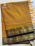 Chettinad Cotton Plain Peacock Elephant Chakra Mustard Black