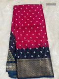 Dola Silk Buttas Diamond Stone Pink Navy Blue