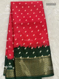 Dola Silk Buttas Diamond Stone Rose Dark Green