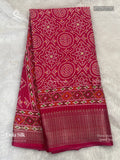 Dola Silk Buttas Stripes Pink Silver