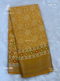 Dola Silk Buttas Stripes Mango Silver